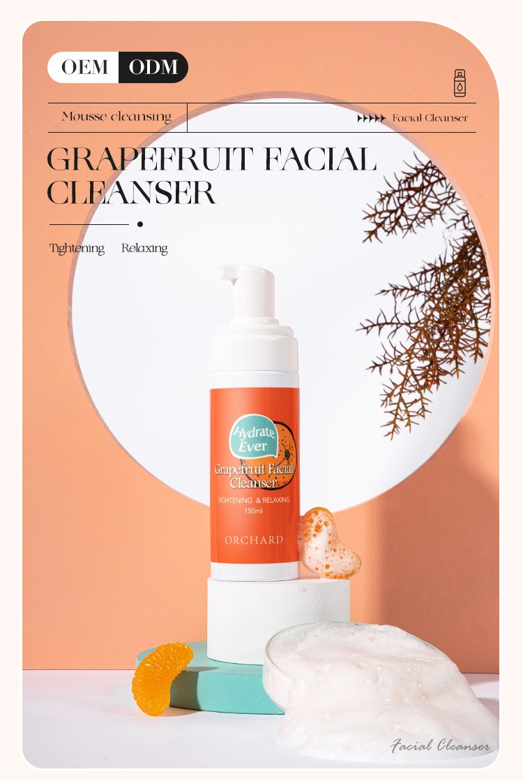 Cosmetics Factory OEM/ODM Face Tightening &amp; Relaxing Grapefruit Forming Facial Cleanser