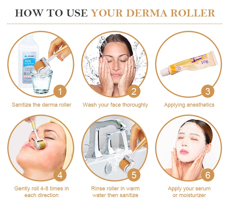 Professional Manufacturer Wholesale 540 Derma Roller Cosmetic Needling Instrument for Face